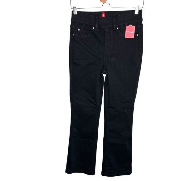 Spanx Womens Black Kick Flare Denim Jeans Size Small - Picture 1 of 14
